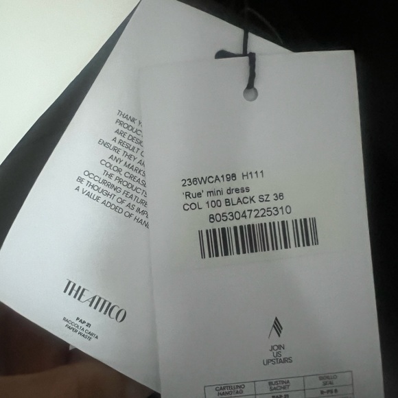 NWT The Attico Rue Open Back Embellished Jersey Mini Dress - Picture 8 of 9